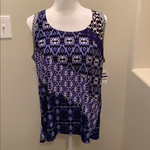 INC TOP WITH ANGLE BACK